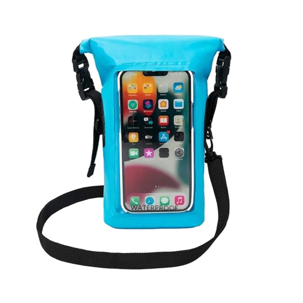 GECKO Waterproof Phone Pouch Universal Cell Phone Dry Bag with Neck Strap‎ Teal